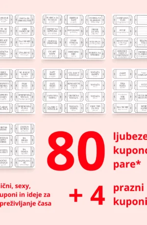 darilo za valentinovo, valentinovo darilo, 54 ljubezenskih kuponov, ideje za pare, aktivnoti za pare, poročno darilo