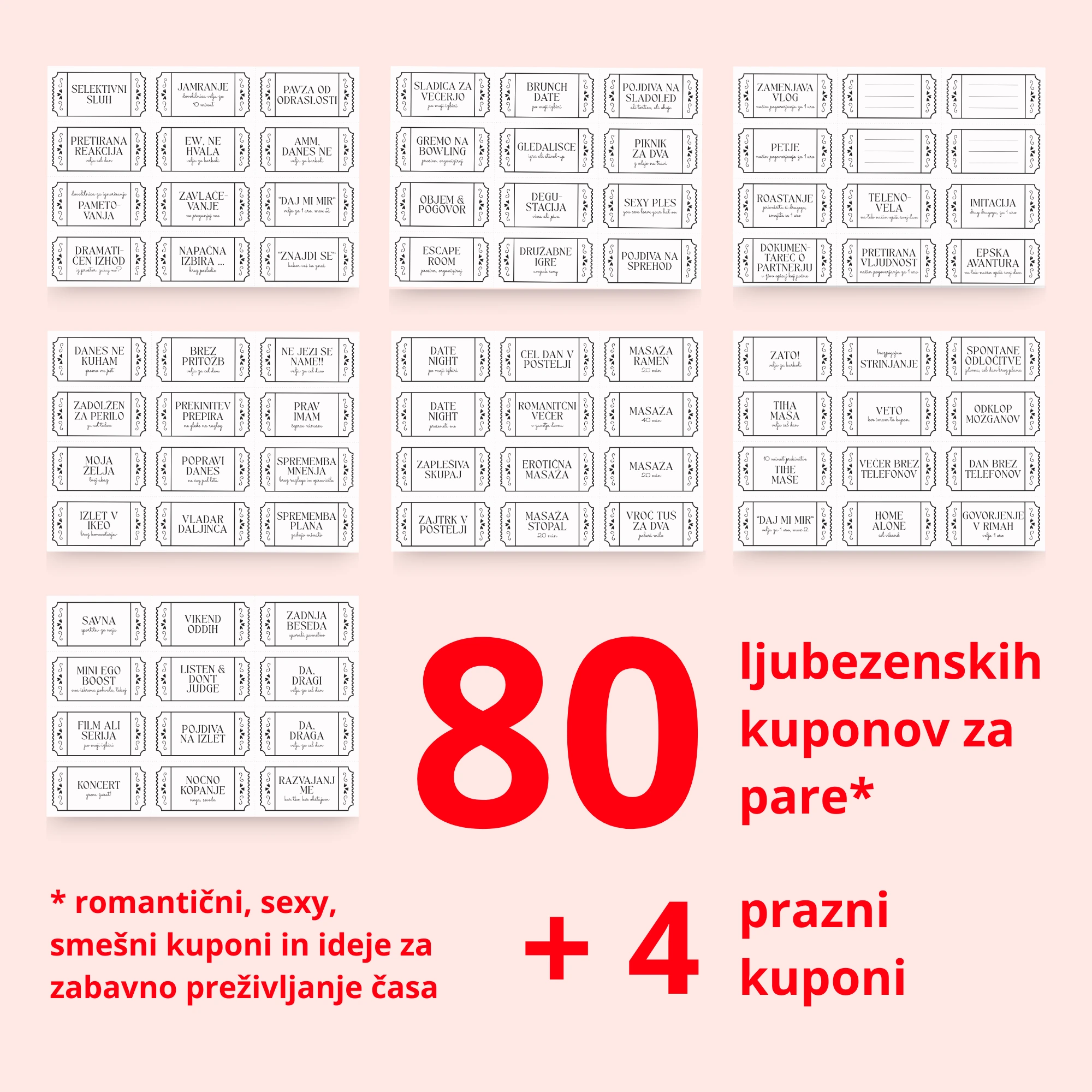 darilo za valentinovo, valentinovo darilo, 54 ljubezenskih kuponov, ideje za pare, aktivnoti za pare, poročno darilo