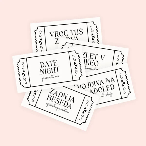 darilo za valentinovo, valentinovo darilo, 54 ljubezenskih kuponov, ideje za pare, aktivnoti za pare, poročno darilo