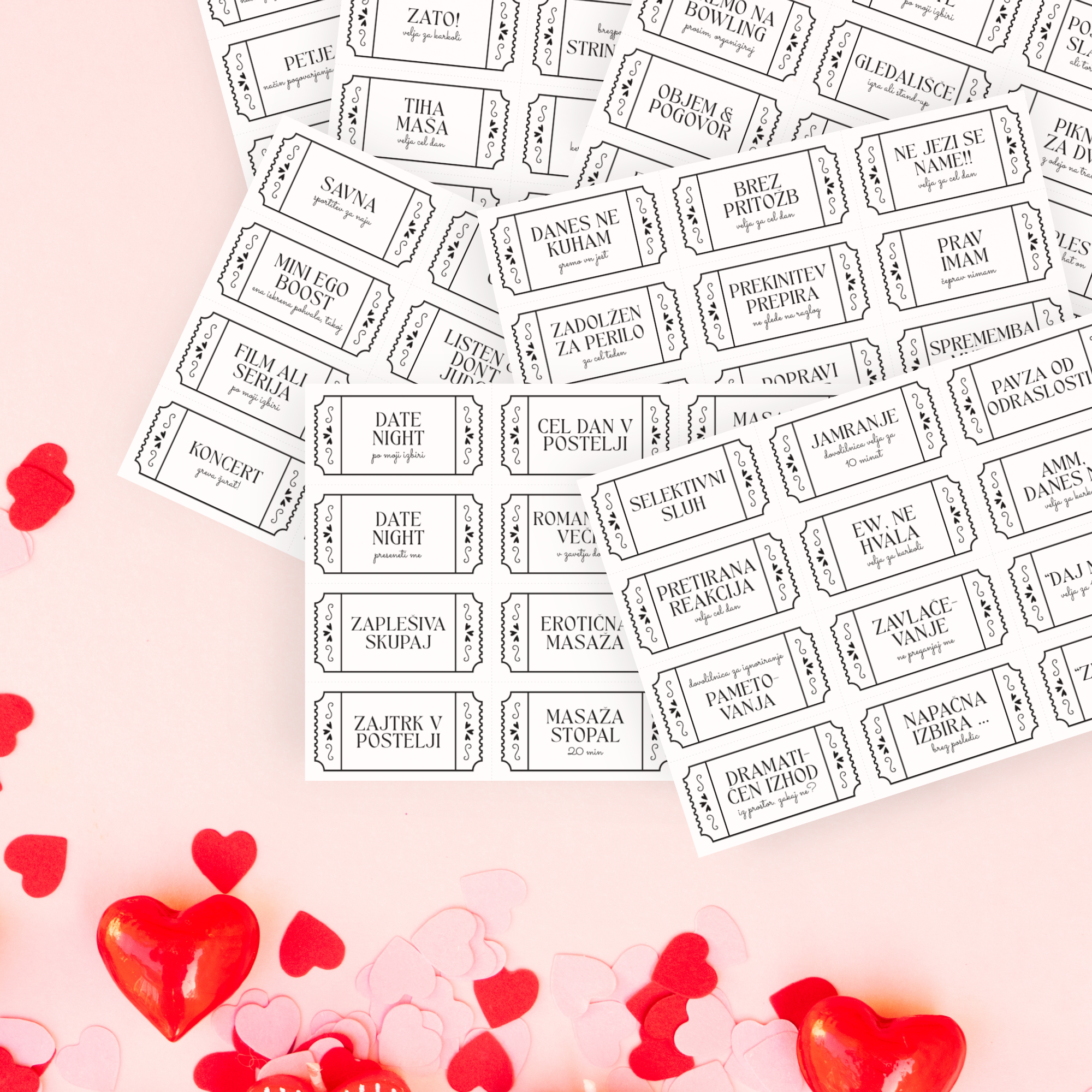 darilo za valentinovo, valentinovo darilo, 54 ljubezenskih kuponov, ideje za pare, aktivnoti za pare, poročno darilo